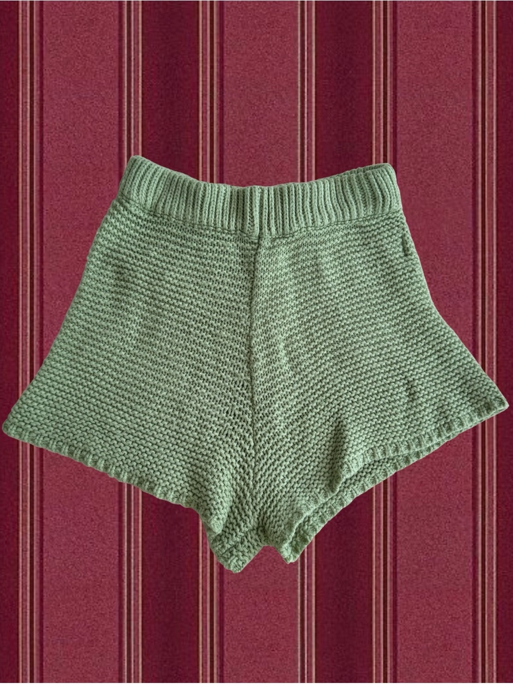 Princess Polly Mint Green Knit High-Waist Shorts